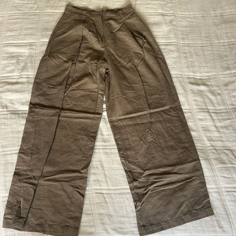 Oak & Fort Linen Wide Leg Pants